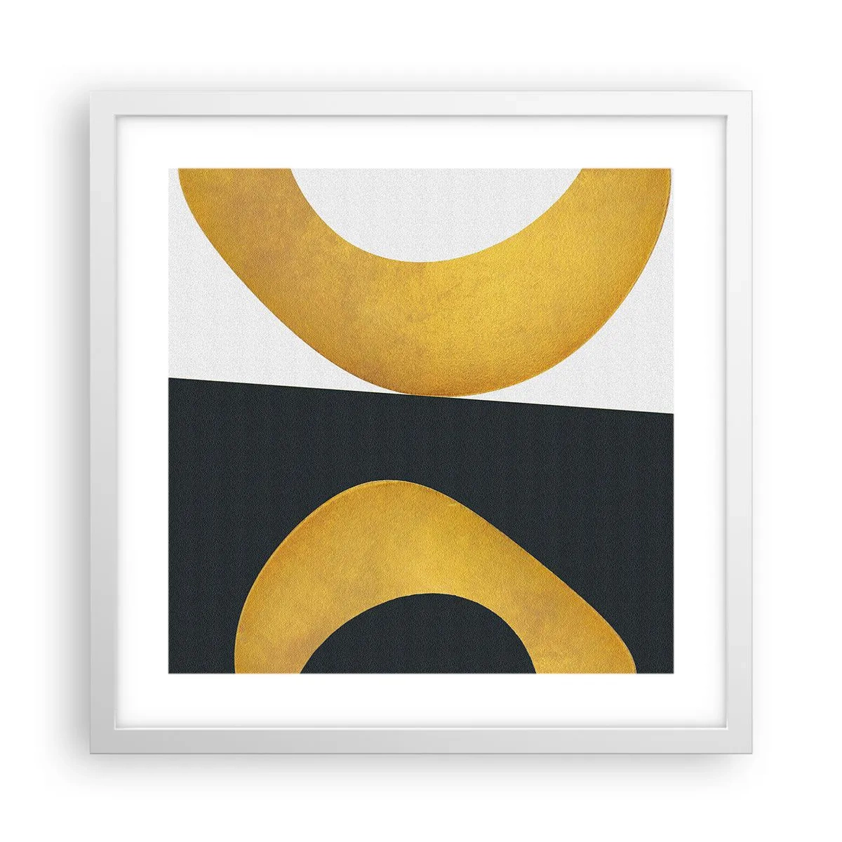 Poster in een witte lijst - Ten eerste: goud - 40x40 cm