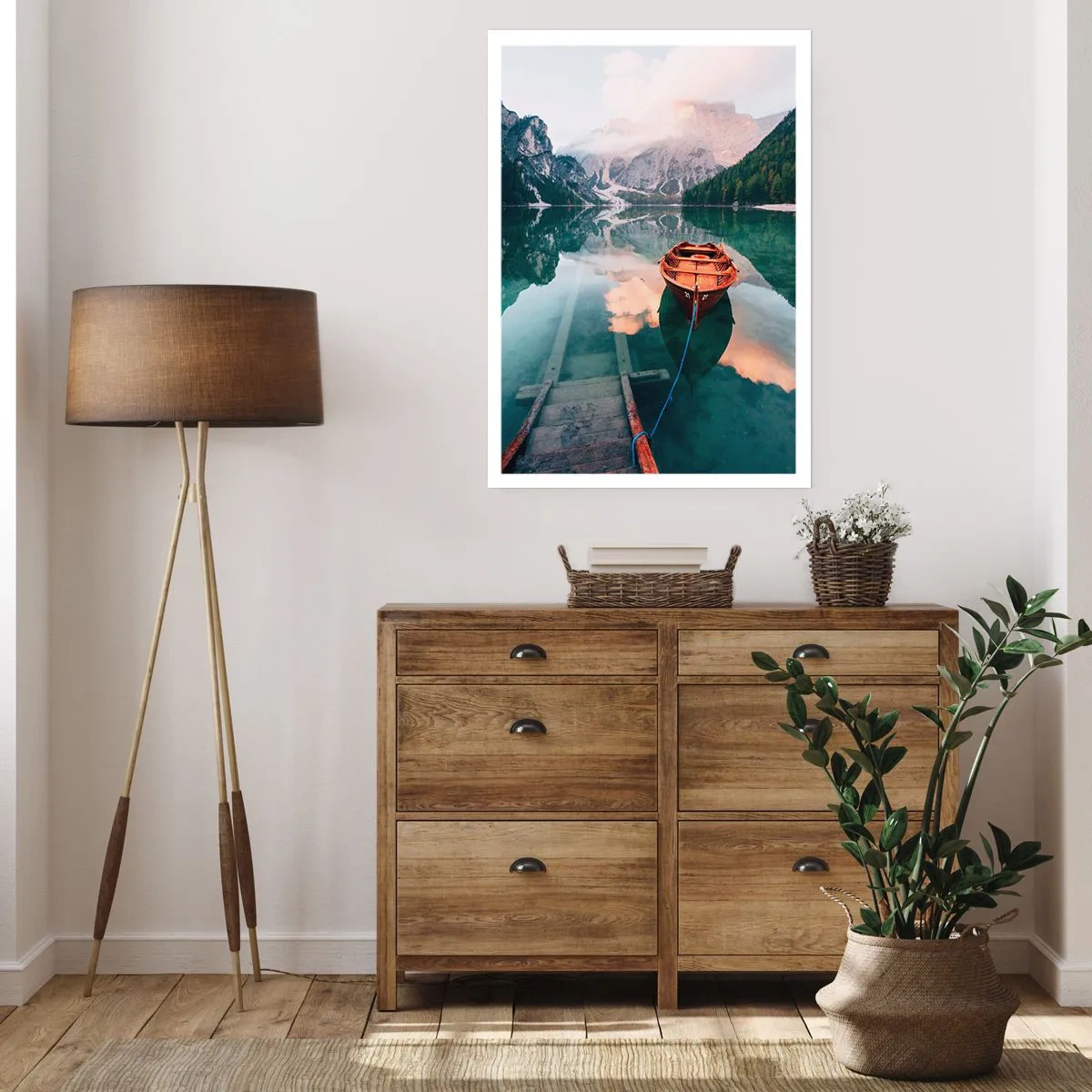 Poster - Vreedzame slaap van de bergen - 30x40 cm