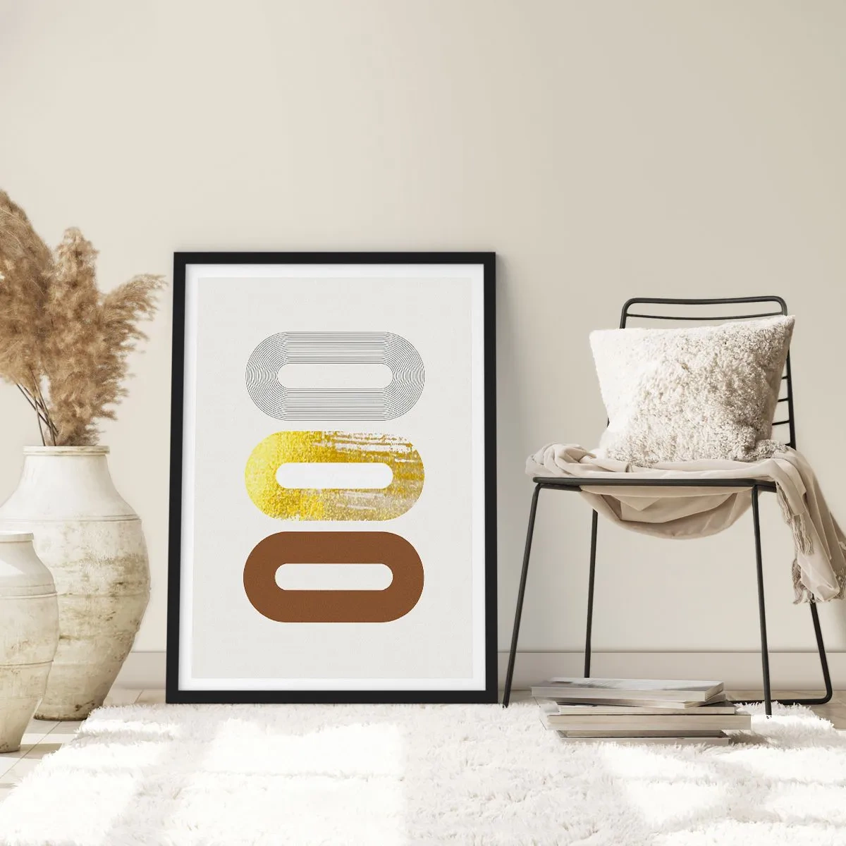 Poster in een zwarte lijst - Oooo! - 30x40 cm