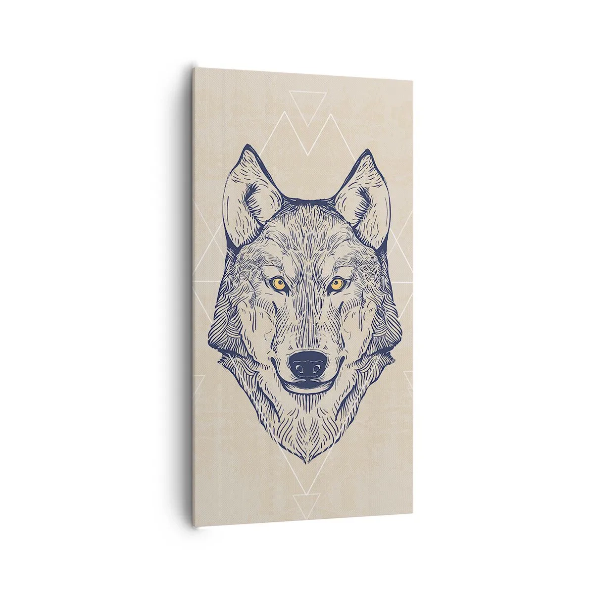 Schilderen op canvas - Een alfa met een indringende blik - 65x120 cm