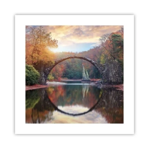 Poster - Aan de andere kant van de spiegel - 40x40 cm