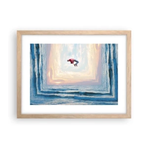 Een poster in een licht eiken lijst - Naar een andere dimensie - 40x30 cm