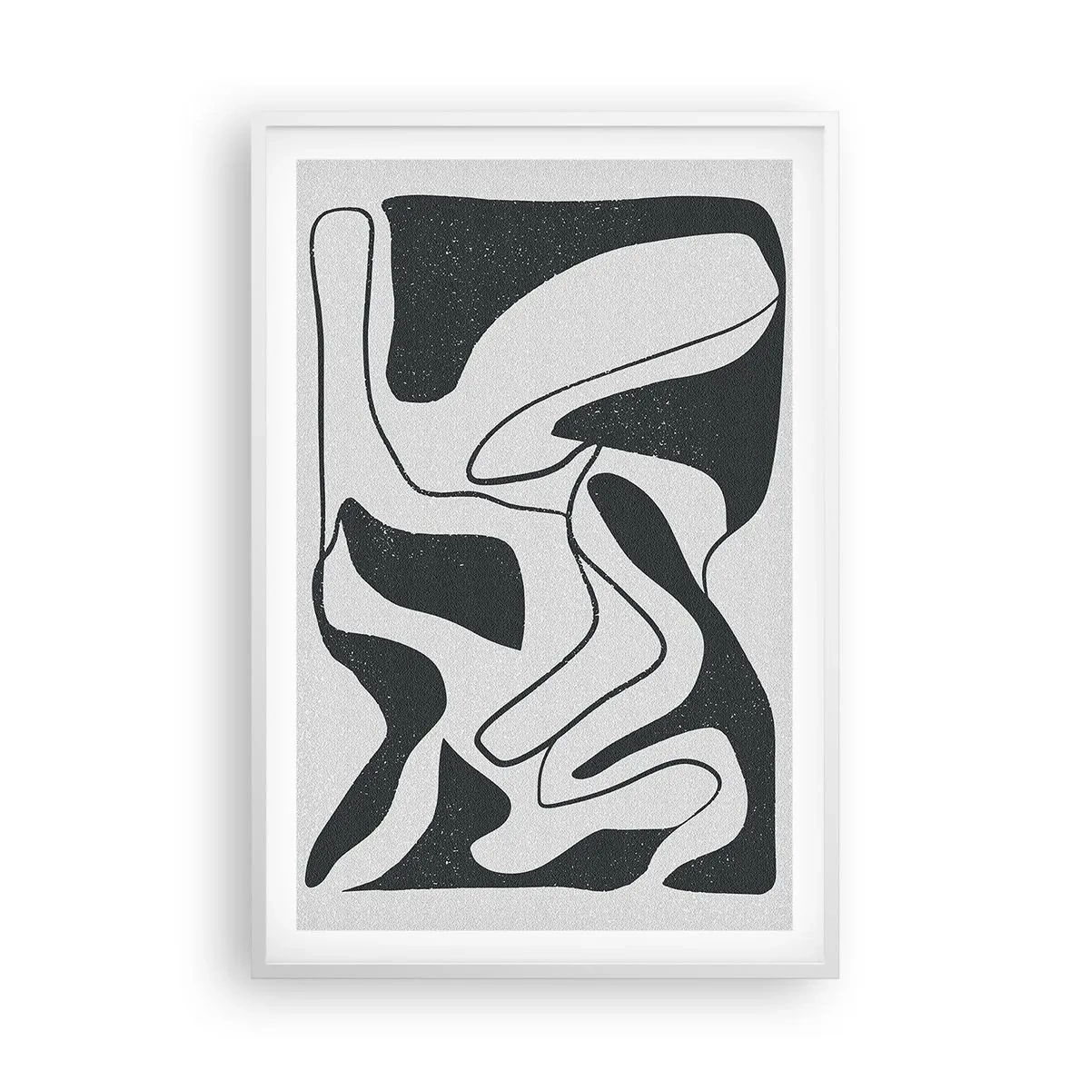 Poster in een witte lijst - Abstract doolhofplezier - 61x91 cm