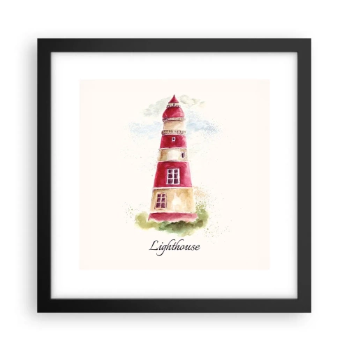 Poster in een zwarte lijst - Er is altijd goed weer in de buurt - 30x30 cm