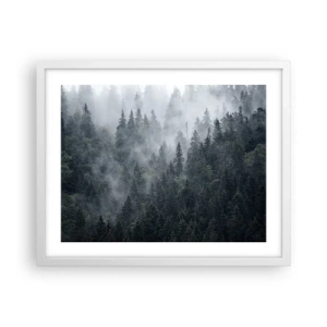 Poster in een witte lijst - Bos dageraad - 50x40 cm