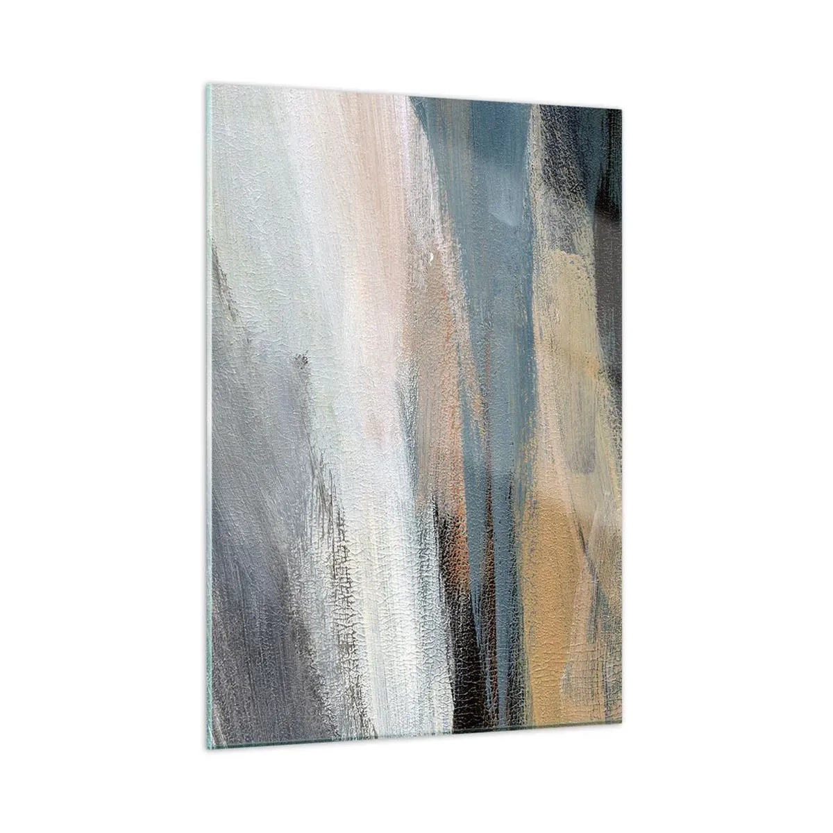 Schilderen op glas - Abstractie: noordelijk landschap - 50x70 cm