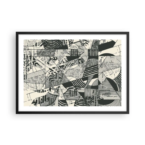 Poster in een zwarte lijst - De dynamiek van nu - 70x50 cm