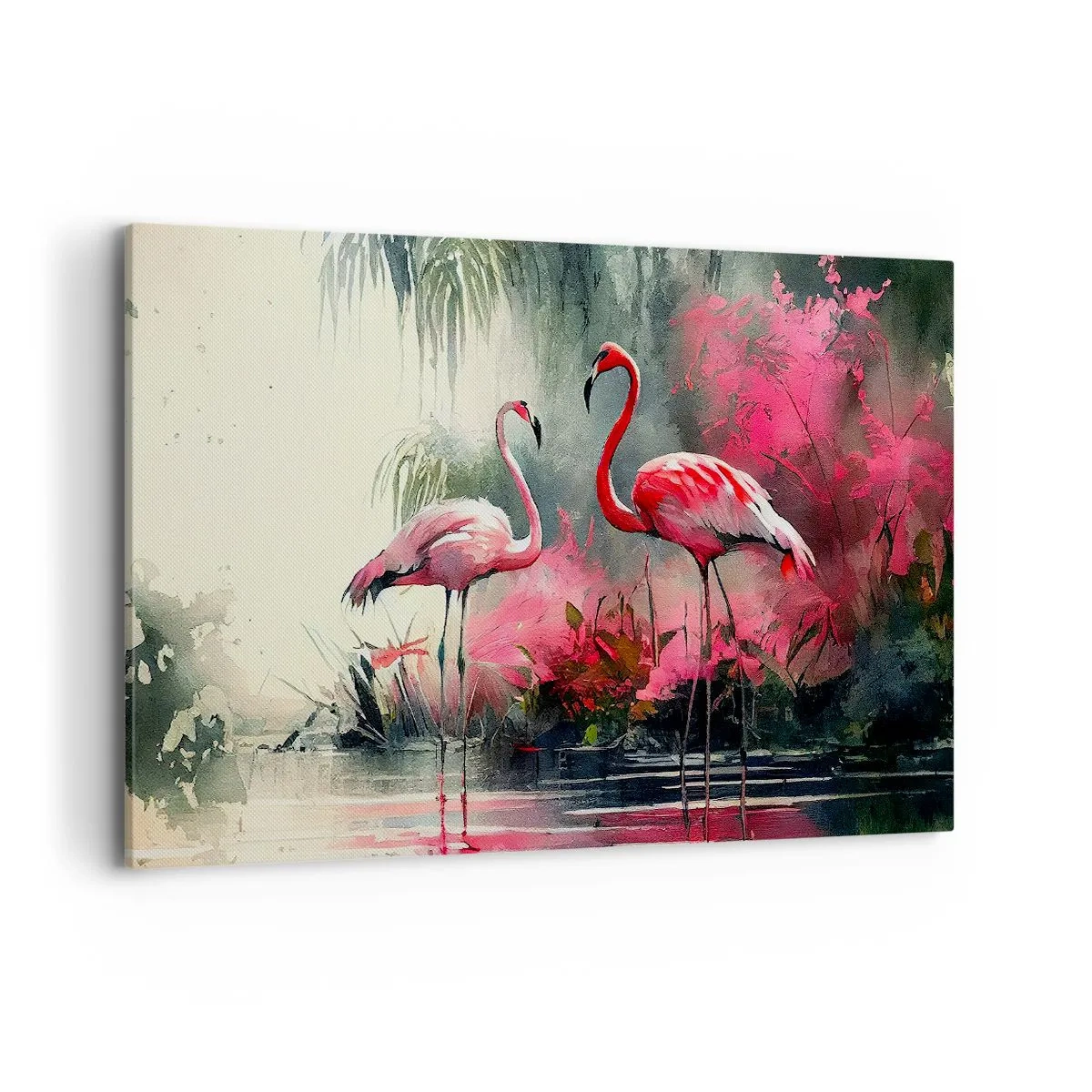 Schilderen op canvas - Een les in natuurlijke gratie - 120x80 cm