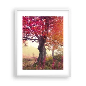 Poster in een witte lijst - Bloeiende razernij - 40x50 cm