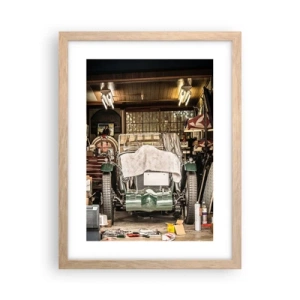 Een poster in een licht eiken lijst - Terug naar het verleden - 30x40 cm