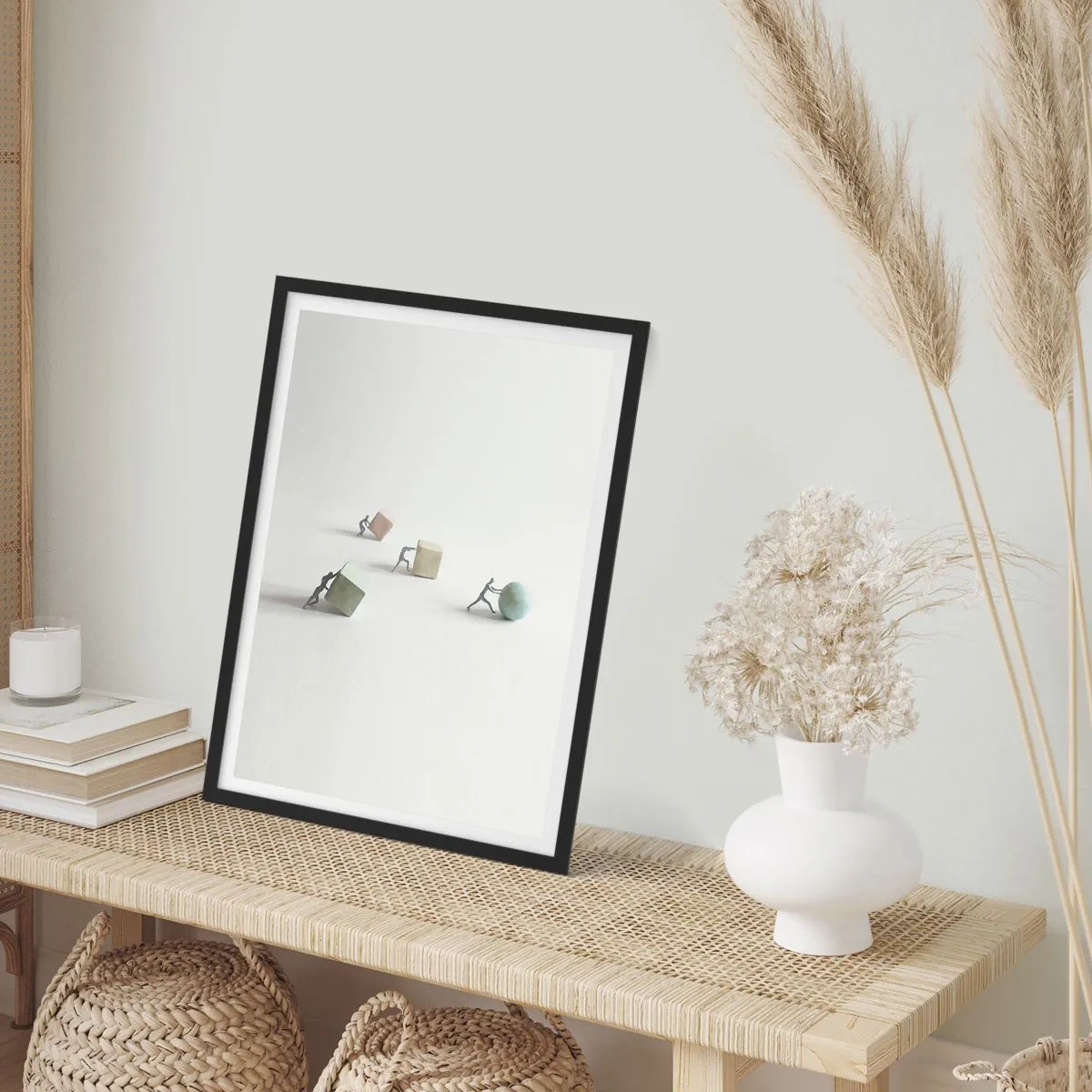 Poster in een zwarte lijst - Puur leven - 40x50 cm