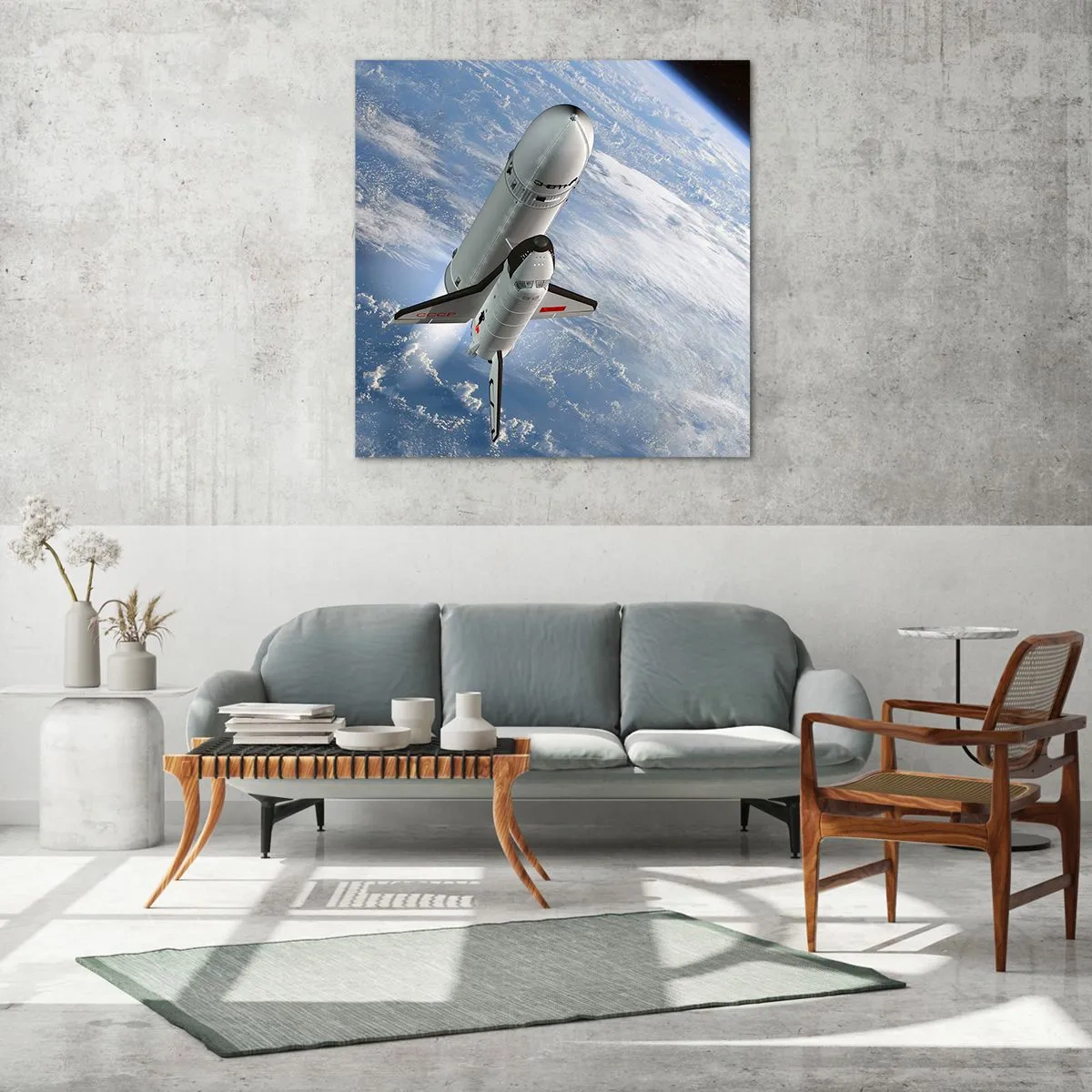 Schilderen op glas - Kosmische Hemelvaart - 70x70 cm