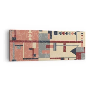 Schilderen op canvas - Een combinatie van verticalen en horizontalen - 140x50 cm