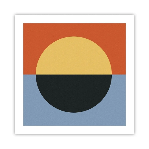 Poster - Een compositie van warmte en koelte - 50x50 cm