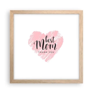 Een poster in een licht eiken lijst - Altijd het juiste moment - 30x30 cm