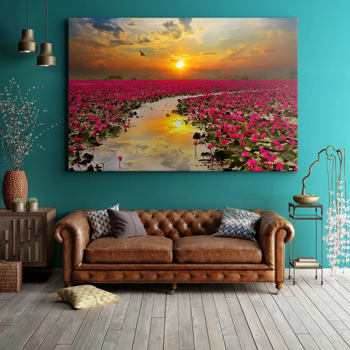 Schilderen op canvas - Het geheime leven van het meer - 120x80 cm
