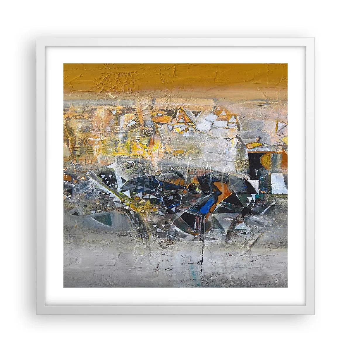 Poster in een witte lijst - Alles komt goed - 50x50 cm