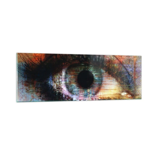 Schilderen op glas - Je kunt in de ziel kijken - 90x30 cm