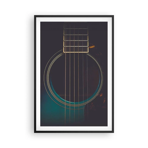 Poster in een zwarte lijst - Nog even voordat het klinkt - 61x91 cm