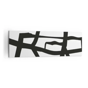 Schilderen op canvas - Zwart-wit ontwerp - 160x50 cm