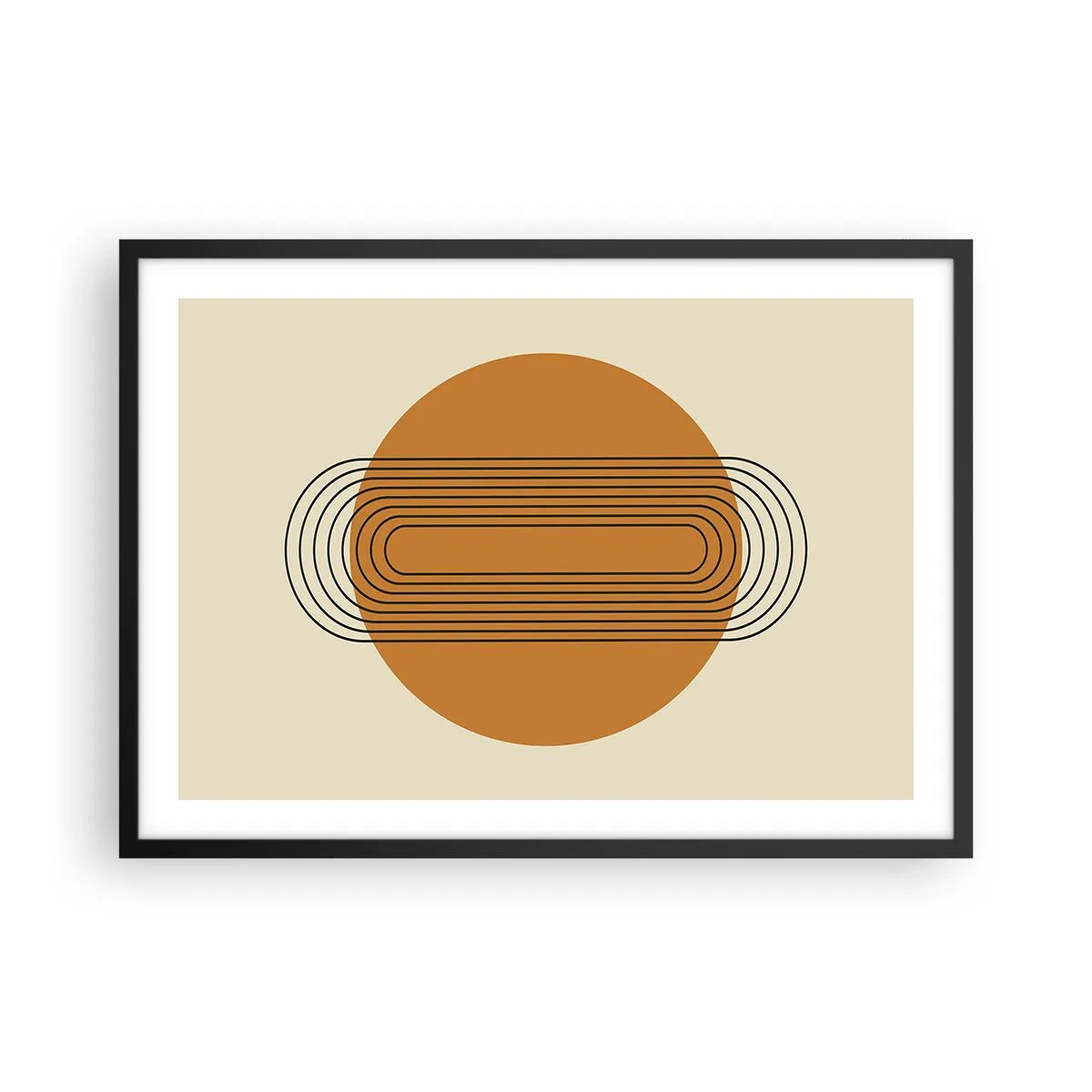Poster in een zwarte lijst - Perfect plan - 70x50 cm