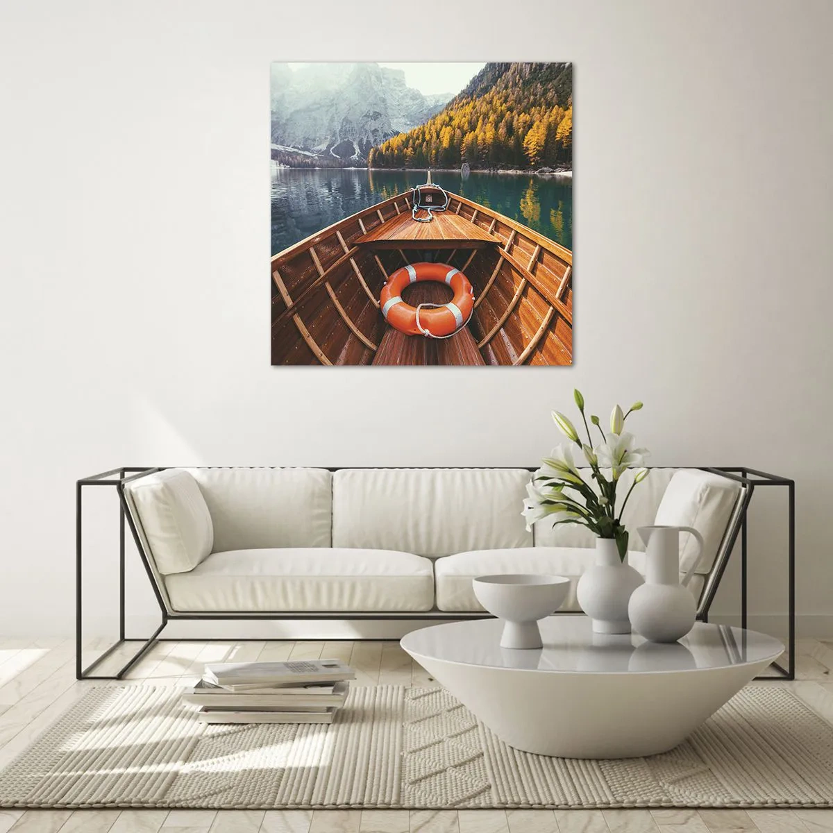 Schilderen op glas - Bergtocht - 70x70 cm