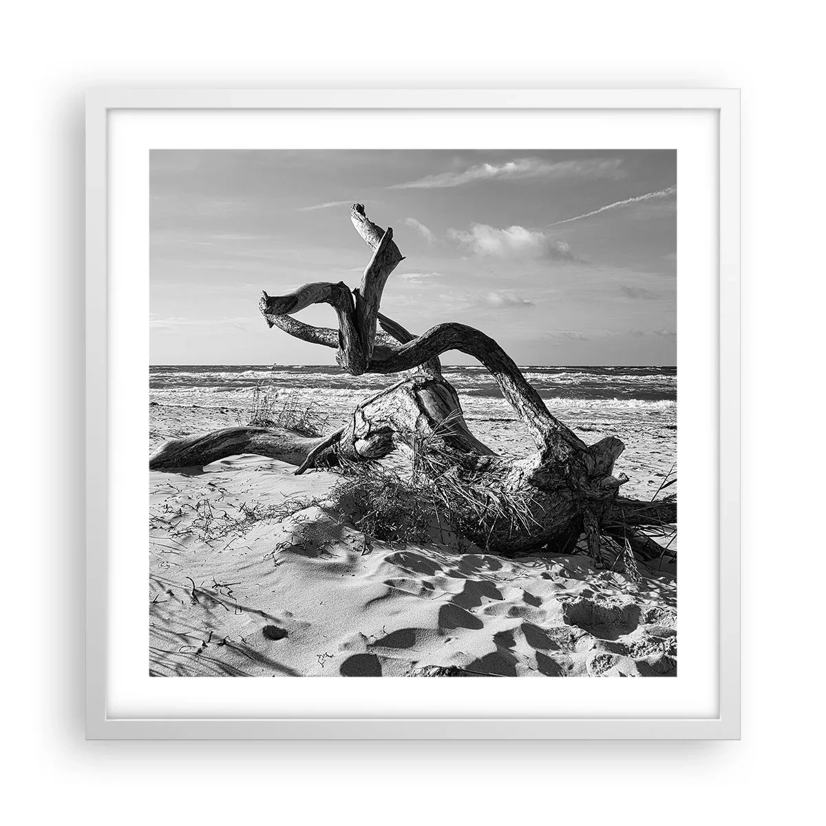 Poster in een witte lijst - Zee sculptuur - 50x50 cm