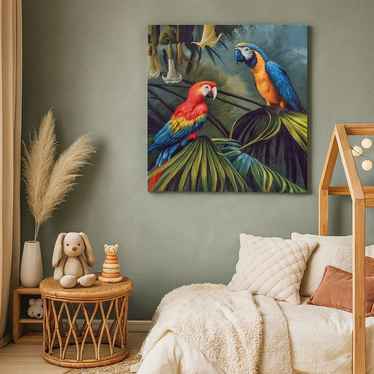 Schilderen op canvas - Romantiek in de tropen - 30x30 cm