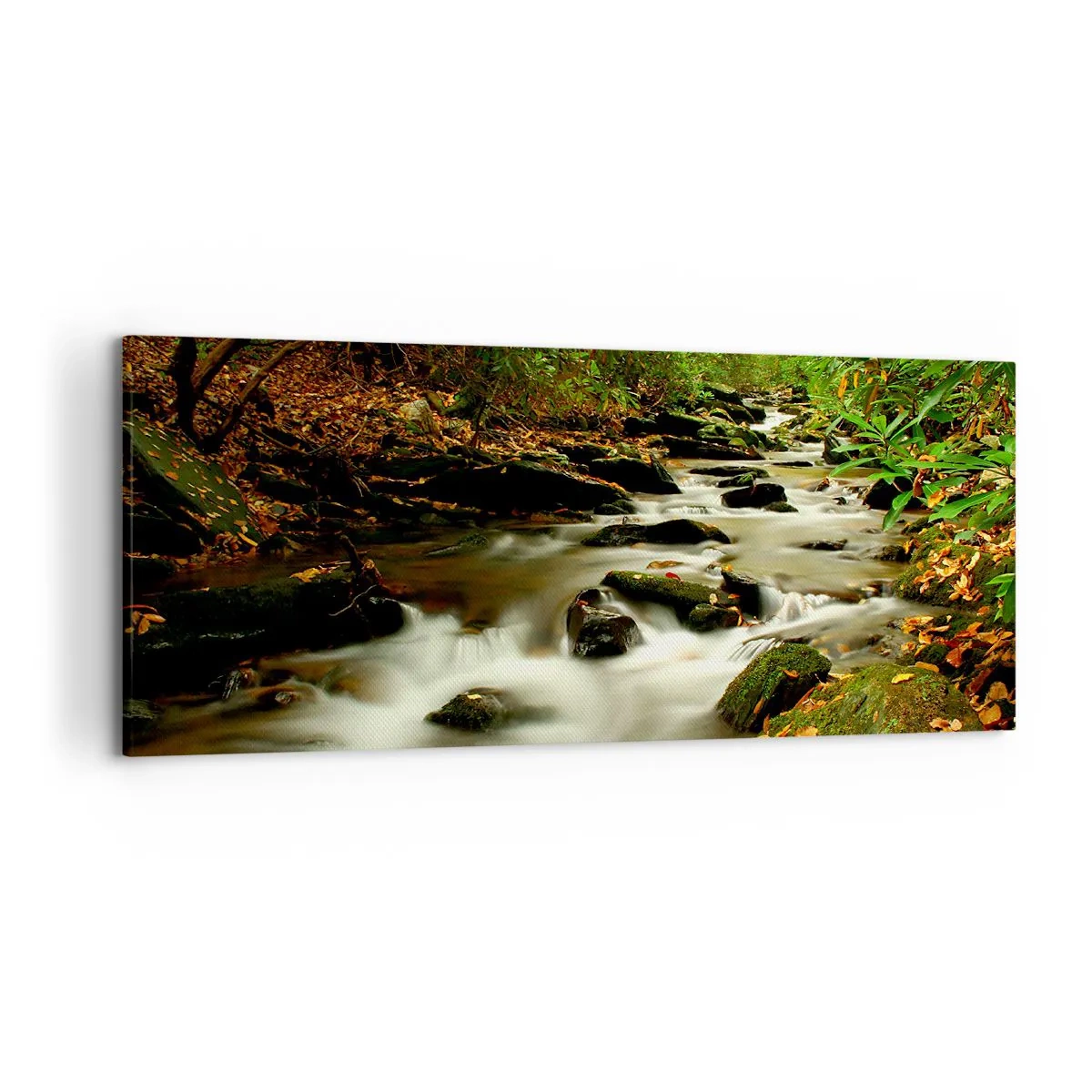 Schilderen op canvas - Zoals vloeibaar zilver - 120x50 cm