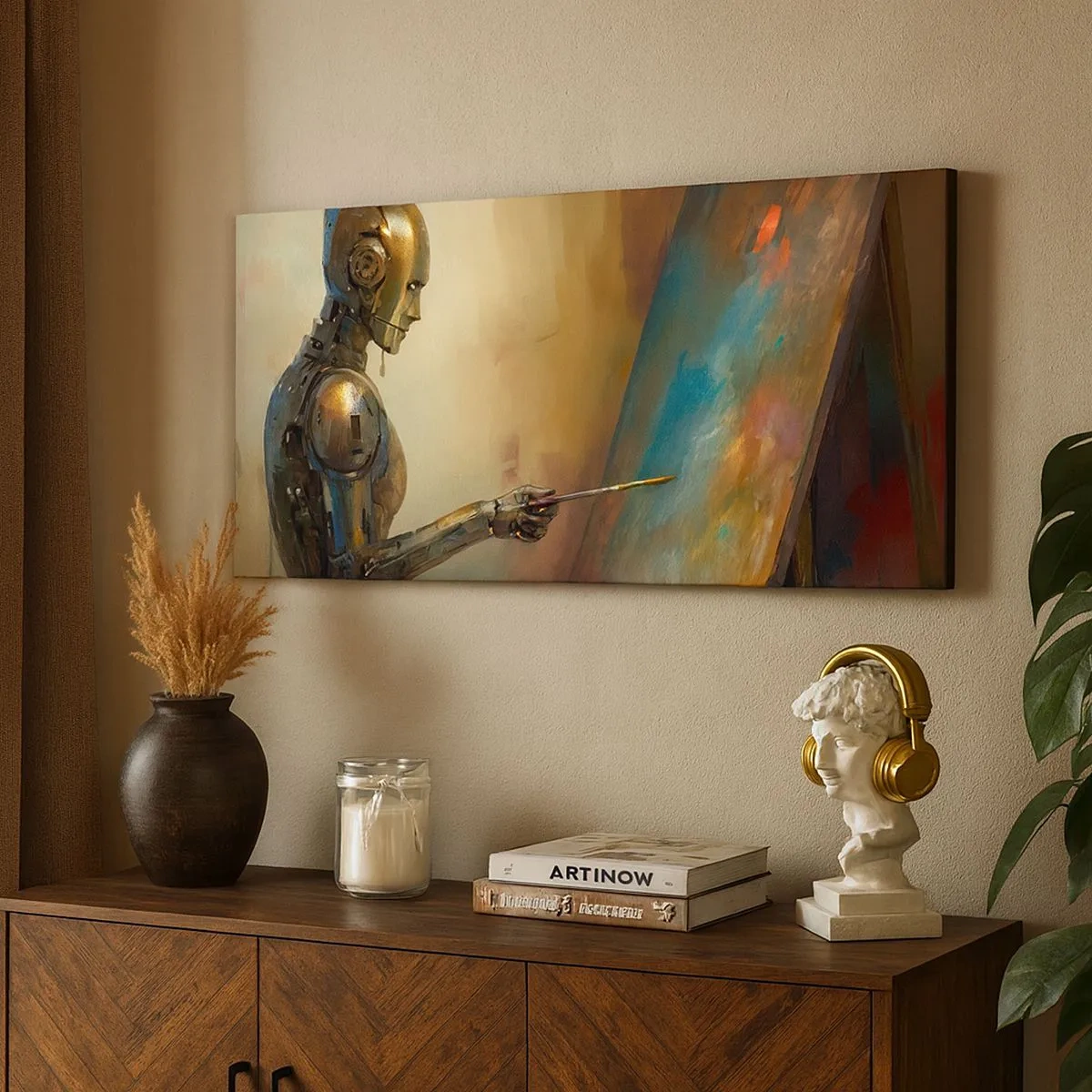 Schilderen op canvas - De kunst van de toekomst - 100x40 cm