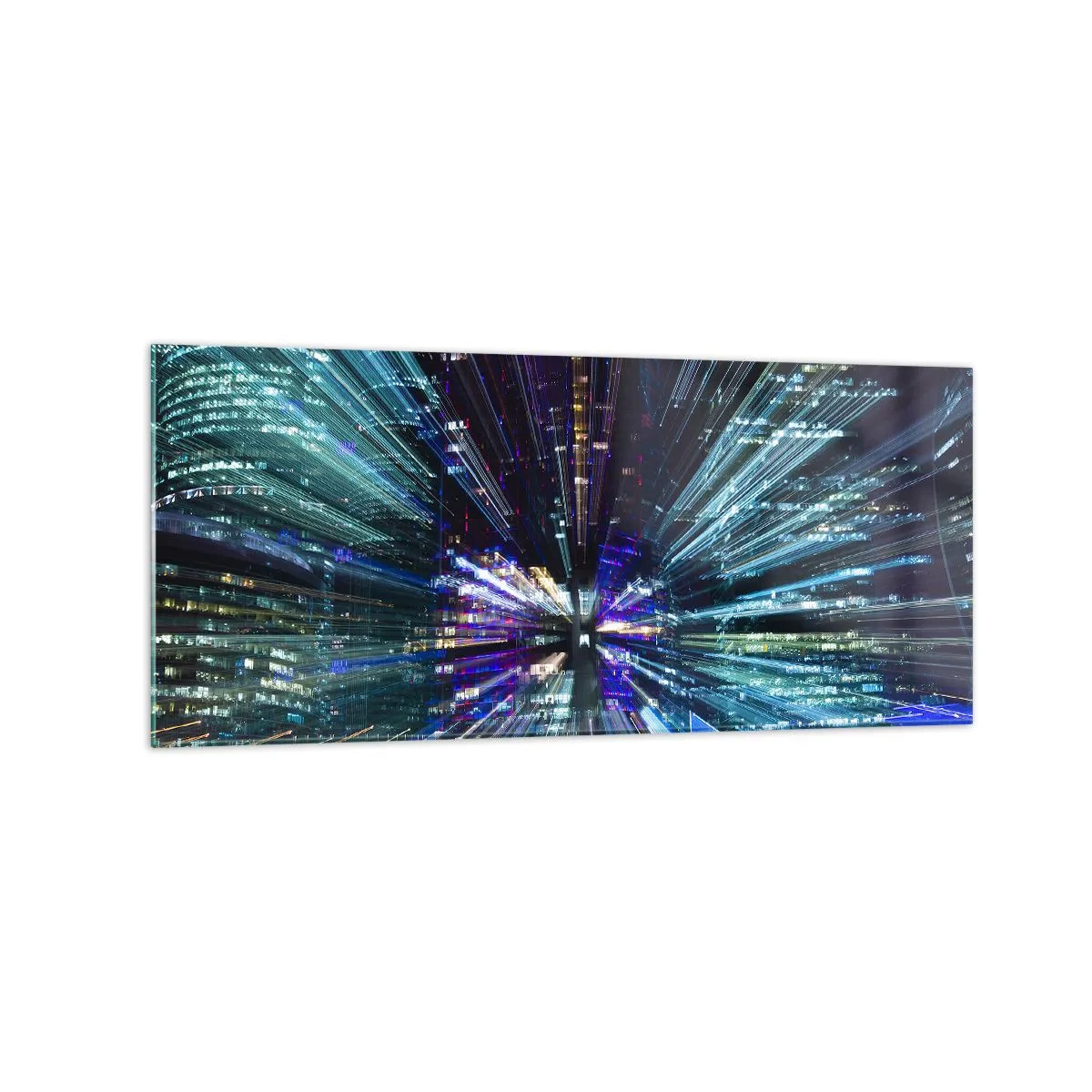 Schilderen op glas - Overgang naar hyperspace - 120x50 cm