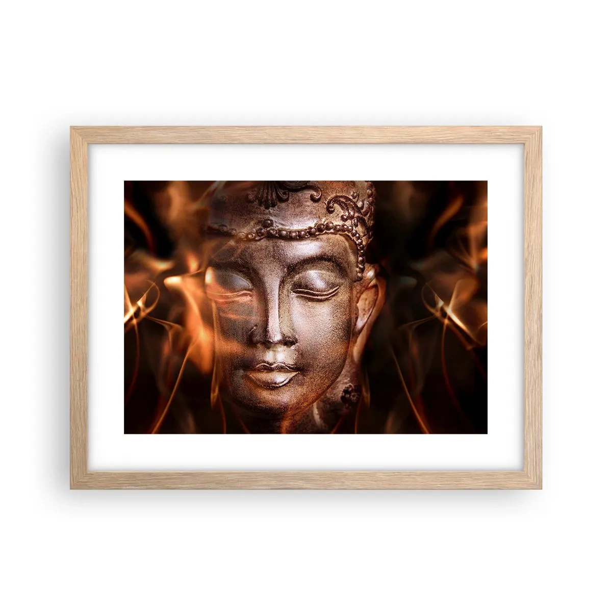 Een poster in een licht eiken lijst - Het bestaat alleen hier en nu - 40x30 cm