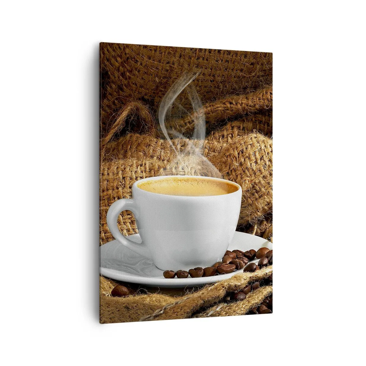 Schilderen op canvas - De geur van mokka en de dikte van de honingvloeistof - 70x100 cm
