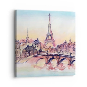 Schilderen op canvas - De enige dergelijke stad ter wereld - 30x30 cm