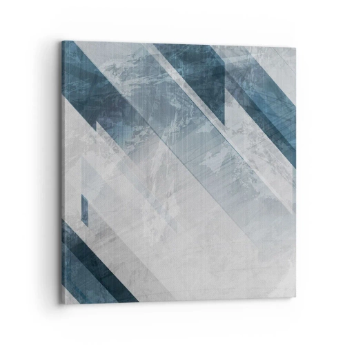 Schilderen op canvas - Ruimtelijke compositie - grijze beweging - 70x70 cm