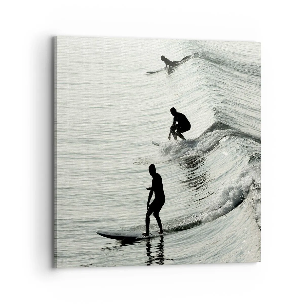 Schilderen op canvas - Om de golf te ontmoeten - 70x70 cm