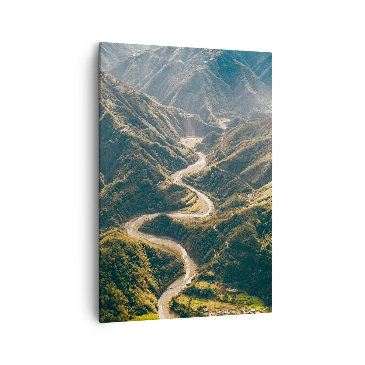 Schilderen op canvas - Recht uit het hart van de bergen - 70x100 cm