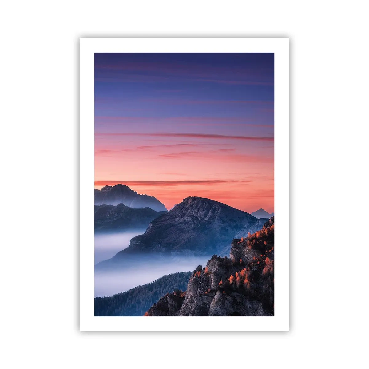 Poster - Over de valleien - 50x70 cm