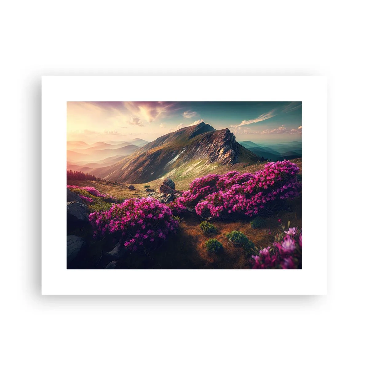 Poster - Zomer in de bergen - 40x30 cm