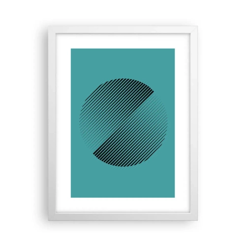 Poster in een witte lijst - Cirkel – een geometrische variatie - 30x40 cm