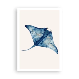 Poster - Leven in blauw - 70x100 cm
