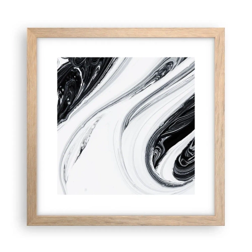 Een poster in een licht eiken lijst - Een combinatie van tegenstellingen - 30x30 cm
