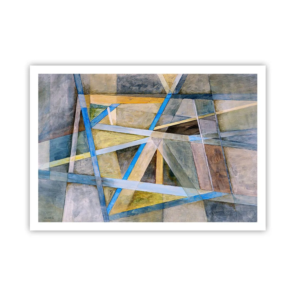 Poster - Recht of diagonaal? - 100x70 cm