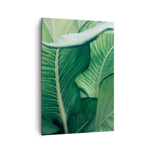 Schilderen op canvas - Intens groen leven - 70x100 cm