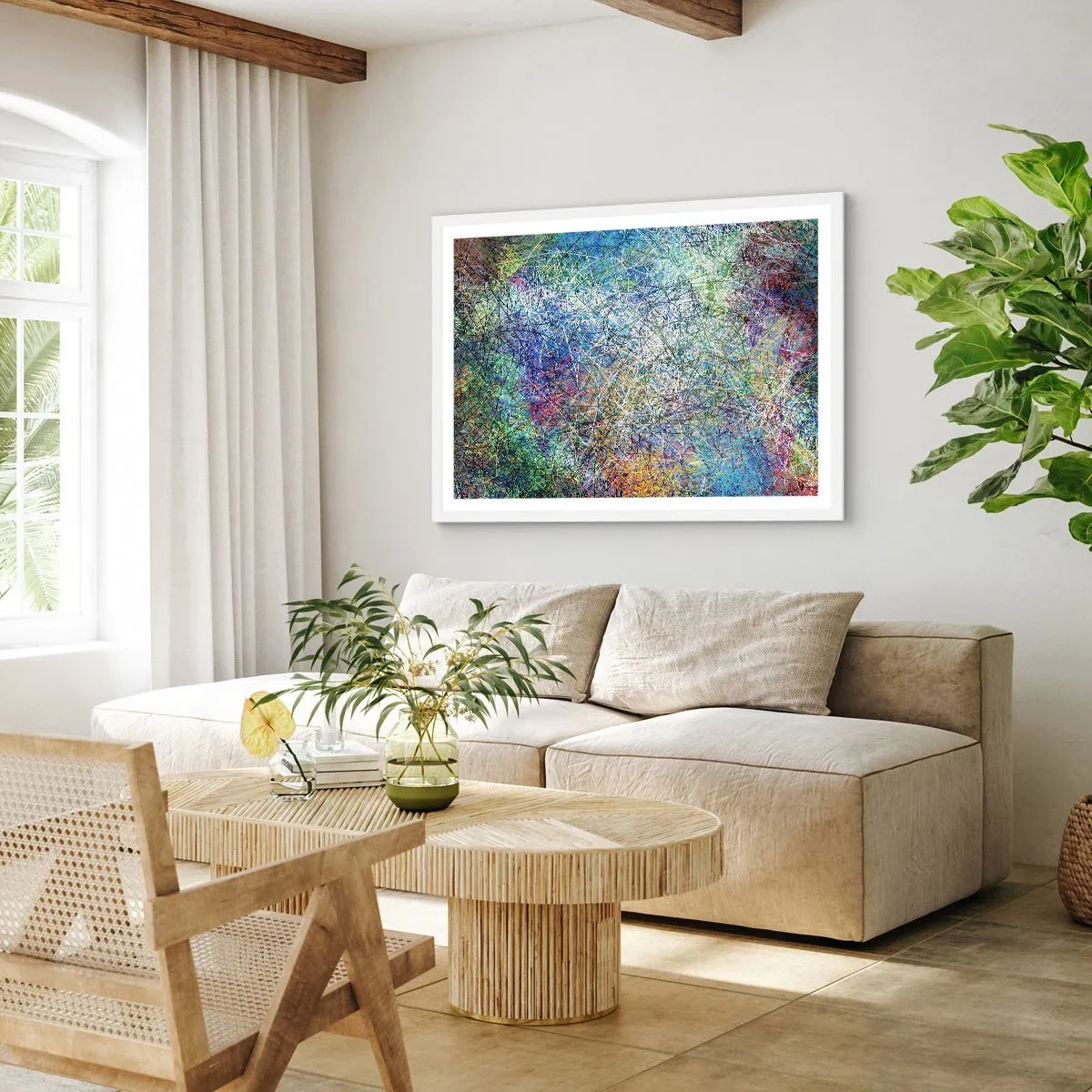 Poster in een witte lijst - Het is niet zo eenvoudig - 40x30 cm