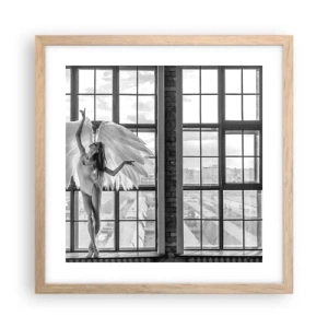 Een poster in een licht eiken lijst - Stad der Engelen? - 40x40 cm