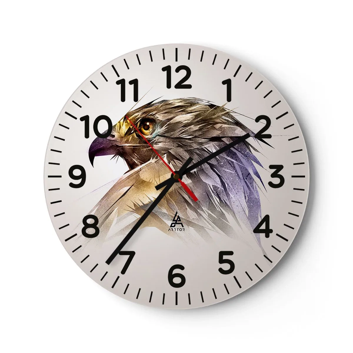 Wandklok - Klok - Portret van een krijger - 40x40 cm