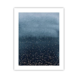 Poster - Samenstelling - blauwe fasen - 40x50 cm