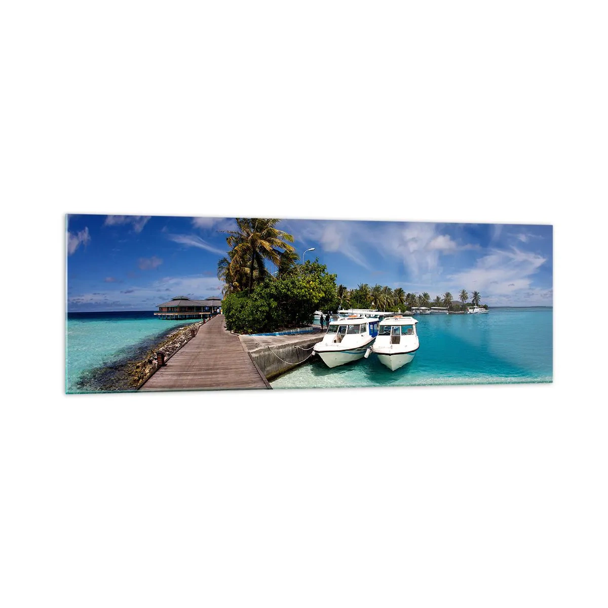 Schilderen op glas - Toch bestaat het paradijs - 160x50 cm