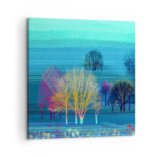 Schilderen op canvas - Een gekamd landschap - 50x50 cm